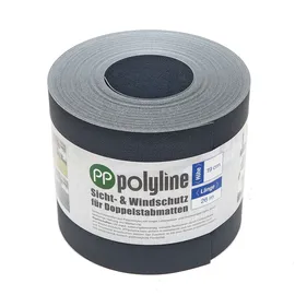 deutsche zauntechnik Sichtschutzstreifen polyline anthrazit 19 x 2600 cm
