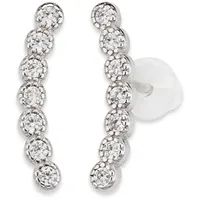 Bruno Banani Ohrstecker Ear Climber Silber 925 mit Zirkonia 925
