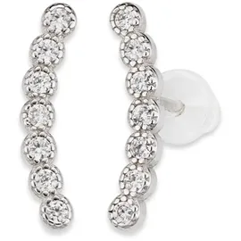 Bruno Banani Ohrstecker Ear Climber Silber 925 mit Zirkonia 925
