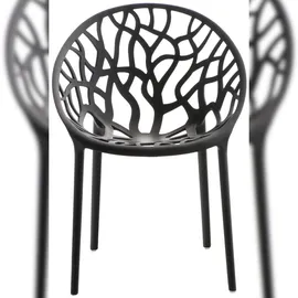 CLP Hope Stapelstuhl 59 x 60 x 80 cm schwarz 4 St.