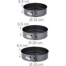 Relaxdays Springform Set 7-teilig Grau