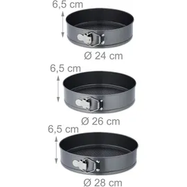 Relaxdays Springform Set 7-teilig Grau