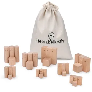 ideen.kollektiv Einzelne Systembrett Pro Figuren - Hochwertig aus Buchenholz - Systemische Figuren für Familienbrett - Ideal für Coaching Aufstellungen Supervision Moderation (Systembrett Pro Figuren)