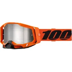 100 Percent Racecraft 2 Neon Orange, Crossbrille verspiegelt - Orange/Schwarz Silber-Verspiegelt
