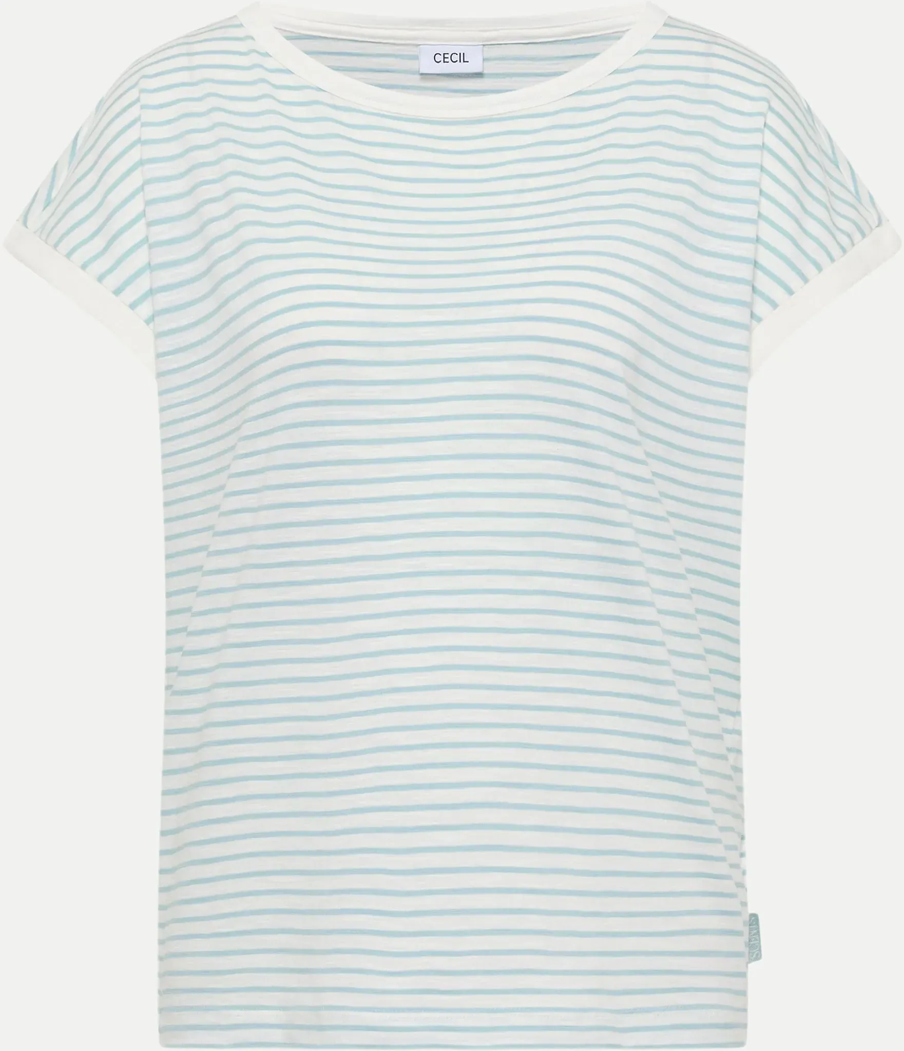 T-Shirt mit Streifen Weiß XXL
