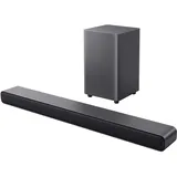 TCL S55HE 2.1-Kanal Dolby Atmos Soundbar, 220 W maximale Leistung mit Dual-Bass-System, Unterstützung von DTS Virtual X, HDMI eARC und Bluetooth 5.3, Soundbar mit drahtlosem Subwoofer, Heimkino