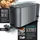 Arendo - Wasserkocher mit Toaster und Eierkocher SET Edelstahl Grau Wasserkocher 1,5L 40° - 100°C, Toaster 4 Scheiben LED-Display 6 Bräunungsgrade