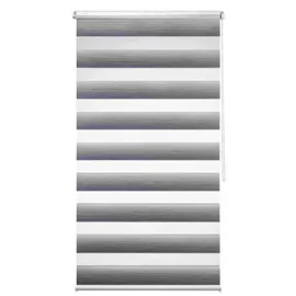 K-HOME Doppelrollo Madrid 55 x 200 cm Farbverlauf/Grau