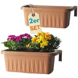 GarPet Blumenkasten 50 x 20 x 18,5 cm Terrakotta