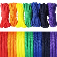 aufodara 7er Paracord Regenbogen Farben Armband Set Seile Schnüre Nylon Seil DIY Handgemachte Webart für Armband Schlüsselanhänger Knüpf Anhänger