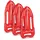 Relaxdays Rettungsboje aufblasbar rot 3er Set