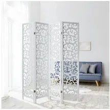 Homestyle4u Paravent in Weiß 173x175 cm 1056