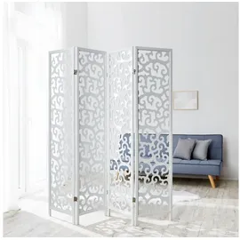 Homestyle4u Paravent in Weiß 173x175 cm 1056