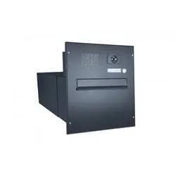 XXL Kamera Mauerdurchwurf Briefkasten in RAL 7016 - Tiefe 39-62 cm - B-242