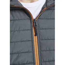 JACK & JONES Multi Quilted Jacke Grey Melange / Set In Sleeves M