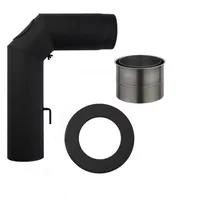 Testrut Winkelrohrset Senotherm Ø150mm schwarz,ohne Verlängerungsrohr