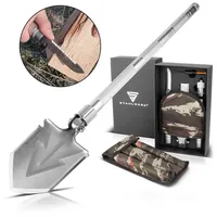 STAHLWERK Multitool Multifunktionswerkzeug Klappspaten Messer Säge Feuerstahl
