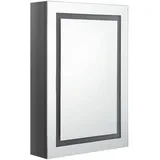 vidaXL LED-Spiegelschrank 50 cm grau