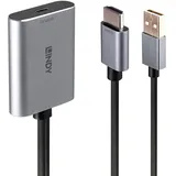 Lindy HDMI auf USB Typ C Konverter mit Stromversorgung, LINDY43347