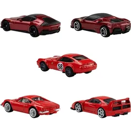 Hot Wheels JLN12 - Ferrari 5er-Pack mehrfarbig 1:64