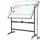 Costway Doppelseitiges mobiles Whiteboard 120 x 90 cm Schwarz