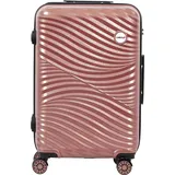 BiggDesign Moods Up Koffer Hartschalenkoffer Groß | Reisetasche mit Rollen | Reisekoffer mit Kombinationsschloss | 4 Doppel Rollen | 360 Grad dreh... | Silber