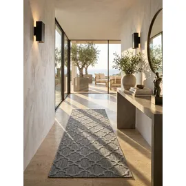 KADIMA DESIGN Teppich Outdoor IMST in Grau, im Skandi-Stil, 80 x 250 cm