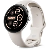 Google Pixel Watch 3 45 mm Bluetooth polished silver Sportarmband porcelain