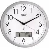MEBUS Funk Wanduhr 30 cm 19422 silber