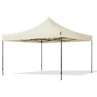 TOOLPORT 4x4m - ohne Seitenteile creme