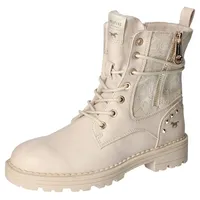 Mustang Winterboots, Blockabsatz, Winterstiefelette, Schnürboots, Logoschriftzüge Gr. 42, ecru, , 38583454-42