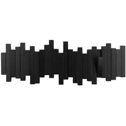 UMBRA STICKS HOOK BLACK 318211-040 platzsparende Garderobenleiste mit 5 beweglichen Haken