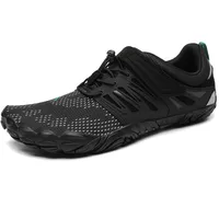 SAGUARO Barfußschuhe Herren Barfussschuhe Damen Barfuss Schuhe Zehenschuhe Outdoor Fitnessschuhe rutschfest Traillaufschuhe Barefoot Shoes mit Zero-Drop Solhe Reiches Schwarz, Gr.40 EU - 40 EU