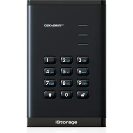 Istorage diskAshur3 1TB Black USB-C + USB-A / 2.5" / external HDD / Military Grade, AES-XTS 256-bit hardware encryption, FIPS PUB 197 / Keypad / Bootable / ...