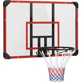 sportnow Basketballkorb Basketballbrett mit Korb Wandmontage für Outdoor, Stahl
