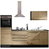 BASIC by Balculina Küchenzeile Jazz 260 cm anthrazit/artisan eiche/metallic braun