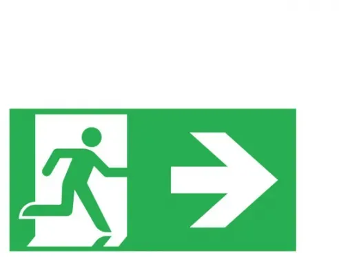 Kanlux Notausgangschild PICTO S - Rettungsweg Pfeil nach rechts