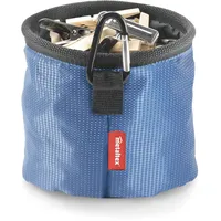 Metaltex Wäscheklammerbeutel mit Karabinerhaken Blau/Grau 15 x 15 cm