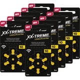 XX-Treme Longlife Extra Hörgerätebatterien Typ 10-60 Stück Hörgeräte Batterien konzipiert für höchste Leistung - Pack mit 10 Blistern à 6 Hörgerätebatterien – PR70 Farbcode gelb 1,45 Volt