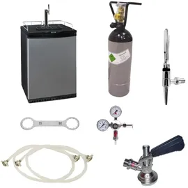 ich-zapfe Zapfanlage Komplettset für Cold Brew Kaffee 50, Fasskühlschrank und Stickstoff Zapfsystem