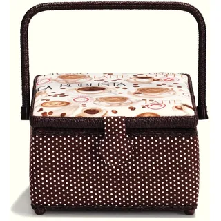 Prym 612277 Nähkorb Coffee M, braun