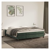 vidaXL Bett Bettgestell Dunkelgrün 180x200 cm Samt grün 180 cm x 203 cm x 25 cmvidaXL