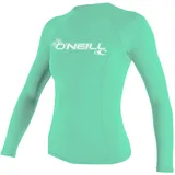 o ́neill wetsuits O'Neill Wetsuits Basic Skins Long Sleeve Rash Guard Shirt, Light Aqua, XL