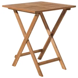 Beliani Balkonset hellbraun Akazienholz 2 Personen - Braun