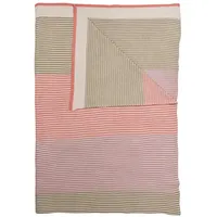 Pip Studio Blockstripe Tagesdecke gestrickt Throw Pastel 130x170cm (1Stück)