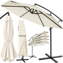 Kingsleeve Ampelschirm Alu Ø 300 cm creme inkl. Ständer