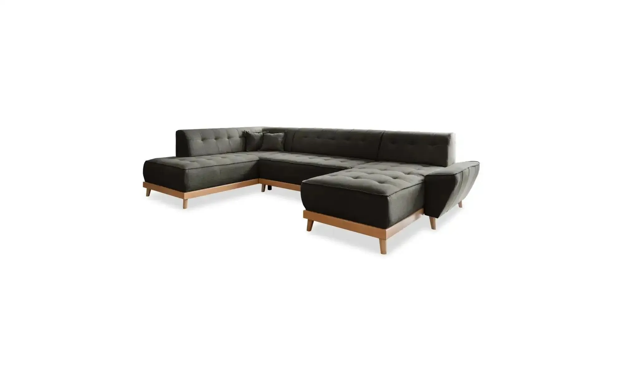 Miuform Wohnlandschaft mit Schlaffunktion Dazzling Daisy ¦ schwarz ¦ Maße (cm): B: 330 H: 77