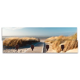 Artland Garderobenleiste »Nordseestrand auf Langeoog - Steg«, beige