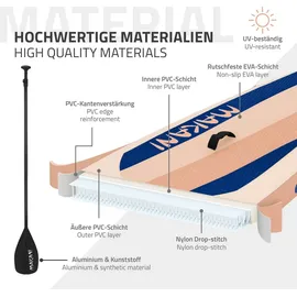 ECD Germany SUP Board Stand Up Paddle Board 320 x 80 x 15 cm apricot