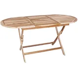 vidaXL Gartentisch klappbar 160 x 80 x 76 cm Braun